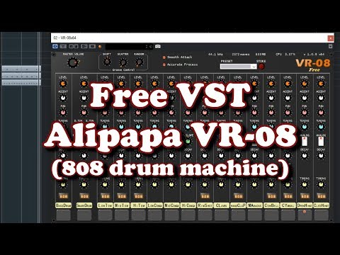 Free VST instrument - Alipapa VR 08 (TR808 drum machine)