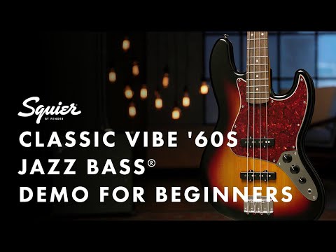 Squier Classic Vibe 60s JazzBass Demo For Beginners | Fender