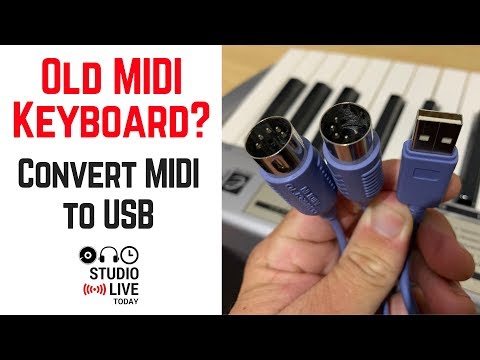 How to connect older MIDI keyboards to USB (MIDI to USB cable)