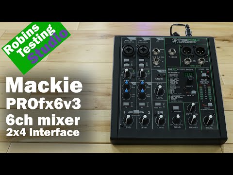 Sound test of the Mackie ProFX6v3 6-Channel Pro Effects Mixer with USB