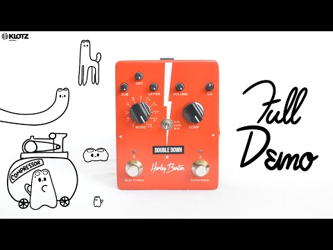Harley Benton Double Down DEMO &amp; REVIEW | Polyphonic Octave + Analog Optical Compressor pedal 2 in 1