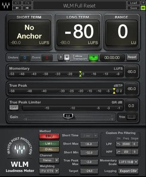 Waves WLM Plus Loudness Meter - Difference Between LUFS, RMS, True Peak Loudness Meters Explained | Integraudio.com