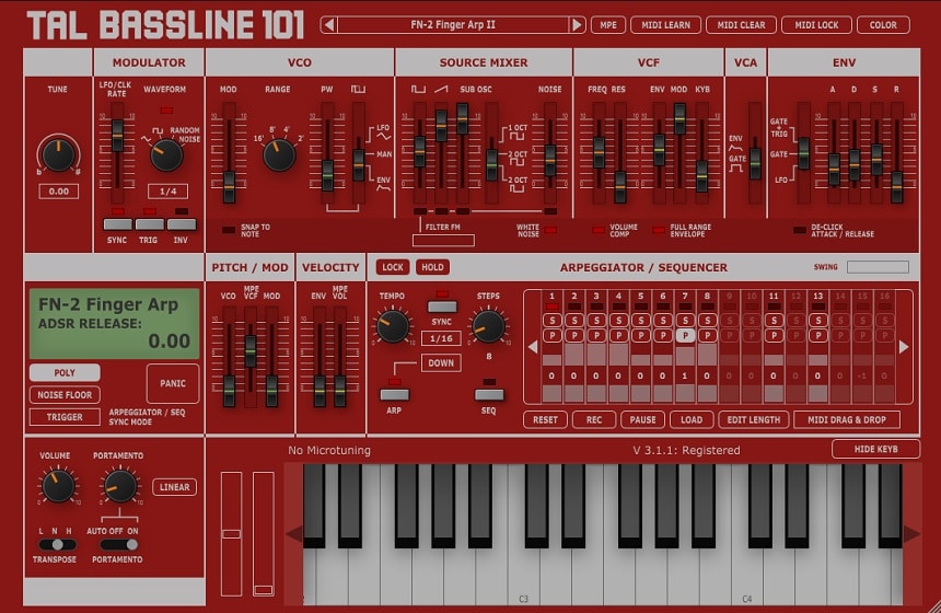 TAL-BassLine-101 Review - Top 10 Arpeggiator Plugins (Best Synths, MIDI Effects & Tools) | Integraudio.com