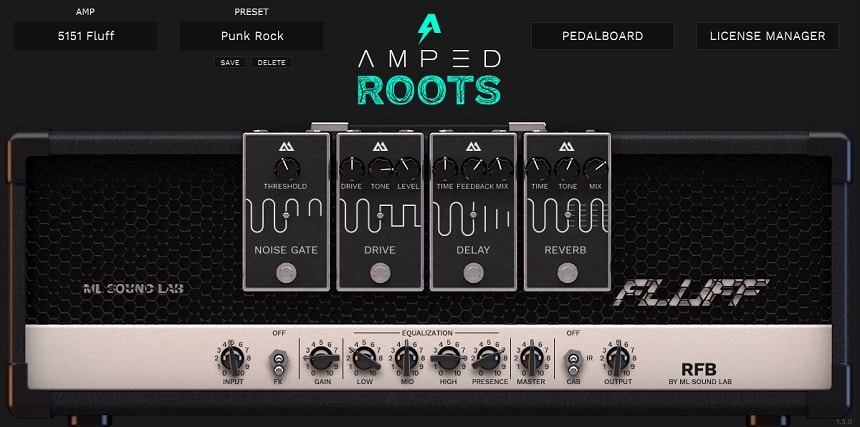 ML Sound Lab Amped Roots Free - Best Plugins For Rock Musicians (Hard, Indie, Blues & Punk Rock) | Integraudio.com