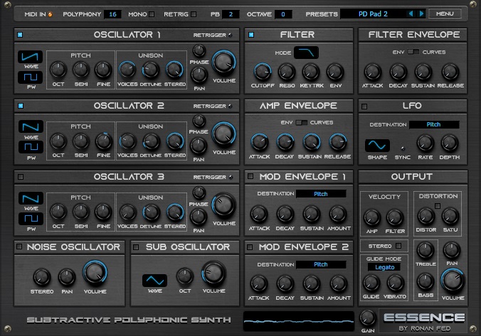 Ronan Fed Essence - Top 12 Subtractive Synth Plugins (And 8 FREE Synths) | integraudio.com