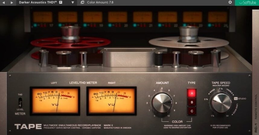 Softube Tape - Top 12 Plugins For Mixing Guitars (Acoustic, Electric & Bass) | integraudio.com