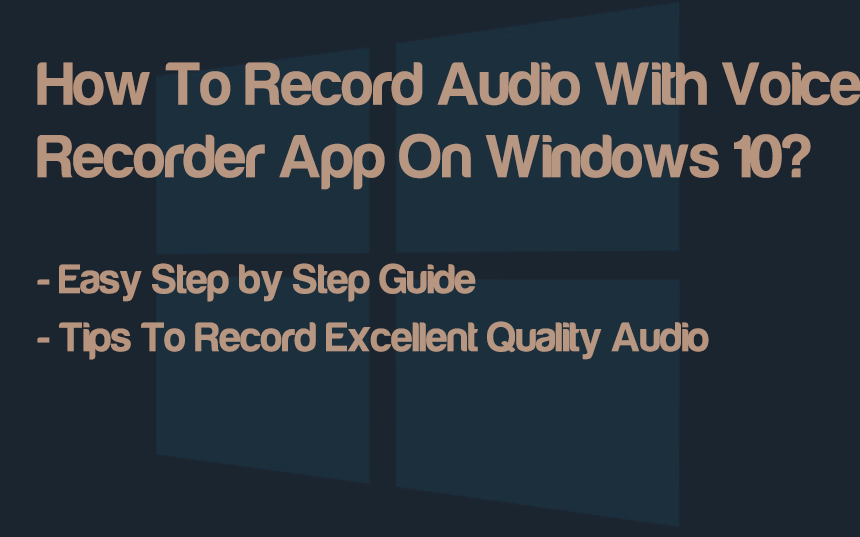 How to record audio with voice recorder app on windows 10