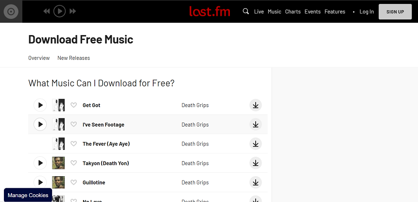 Last.fm - 17 Websites To Download Music For FREE Legally | integraudio.com
