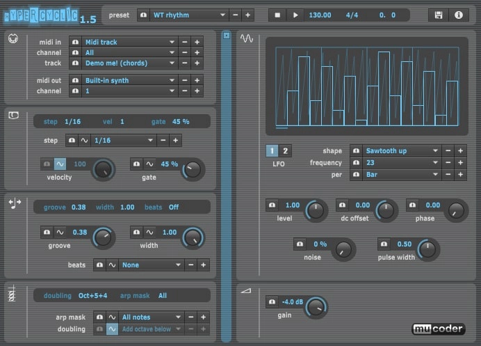 Mucoder Hypercyclic - Top 14 Arpeggiator VST Plugins (And Best FREE Arpeggios) - Integraudio