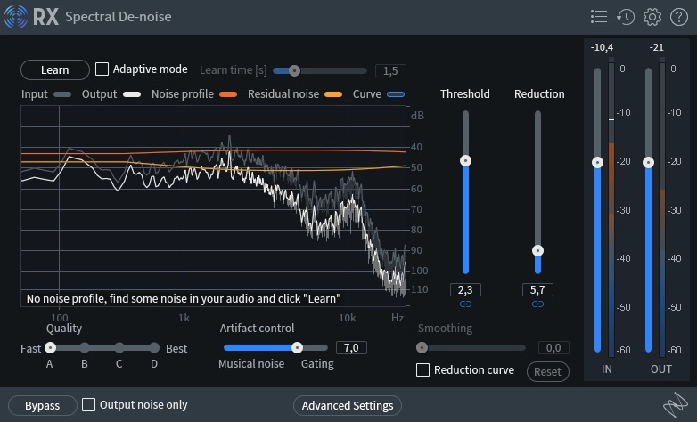 iZotope RX Spectral De-noise
