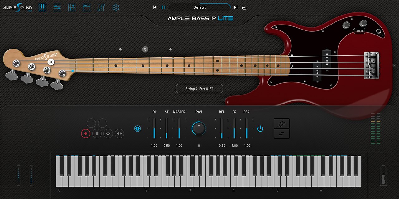 Ample Bass P Lite 4 plugin interface