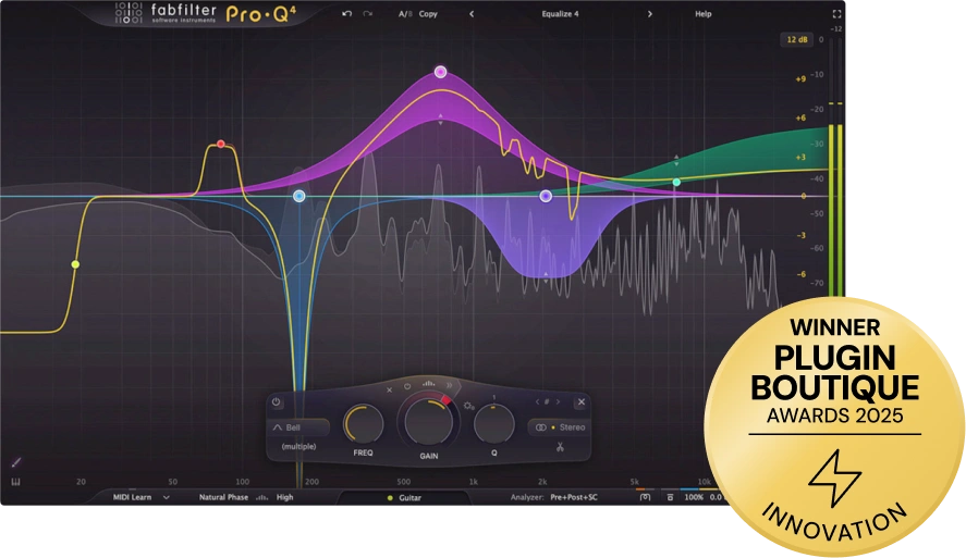 FabFilter Pro-Q 4 equalizer plugin interface