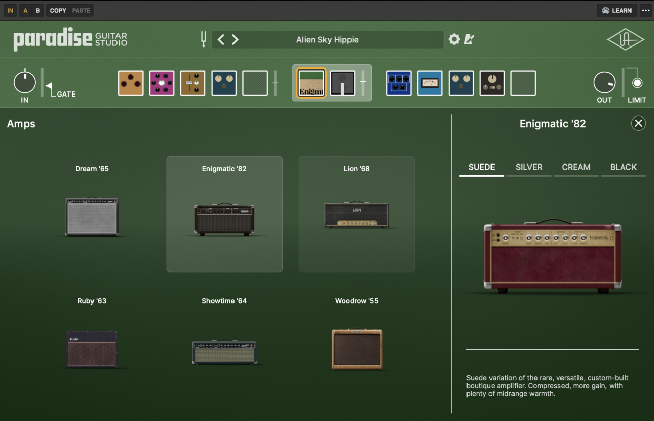 UAD Guitar Amp collection