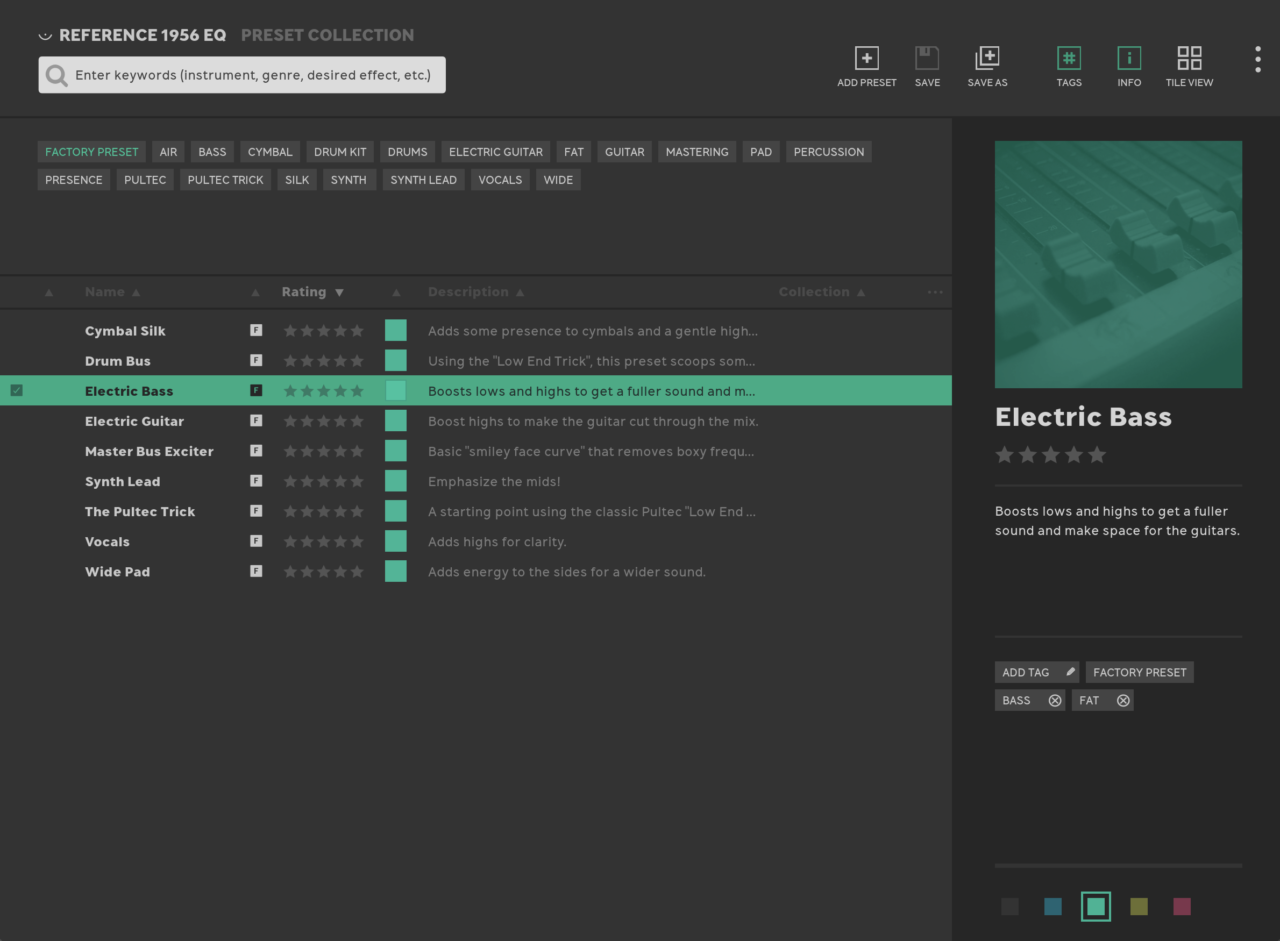 Softube Reference 1956 EQ Presets