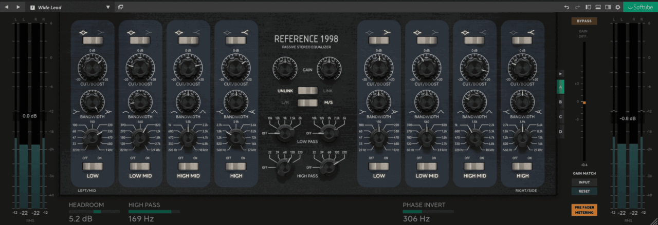 Softube Reference 1998 EQ UI