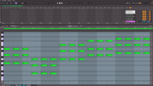 Eighth-note MIDI pattern for Mellotron V keys part