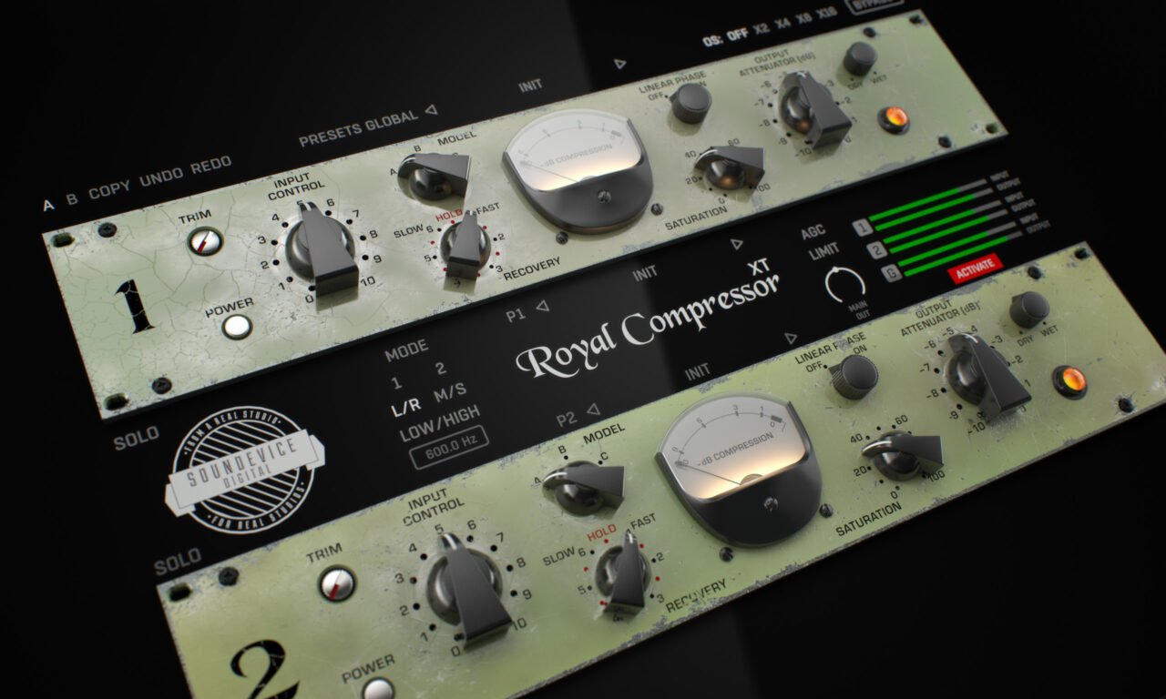 Royal Compressor XT showing both compressor units and the split mode selector