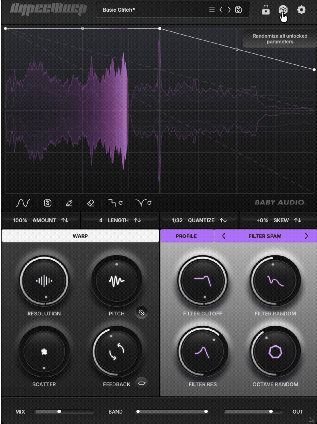 HyperWarp randomizer generating new graph patterns